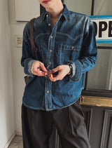 Kor ウエスタンデニムクロップシャツ