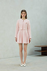 LANI TWEED CARDIGAN / PINK