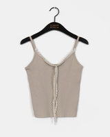 Prout Ribbed Lace Ribbon Inner Layered Sleeveless