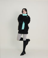 プラムショーツレイヤードミニスカート (Wool Material)