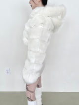 [Only Seow] 1107. Big hood fur crop jk (3color)