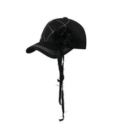 26SS★ ステッチラインコサージュボールキャップ