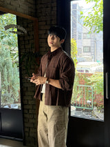 Mile cropped long-sleeve shirt
