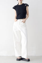 レンナショルダージッパーTシャツ