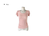 Natin Tencel Puff Shirring Short Sleeve T-shirt