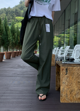 オターリネンストレートエラスティックウエストパンツ / 4 colors