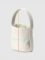 TEMZ bucket leather tote bag / Cream Ivory