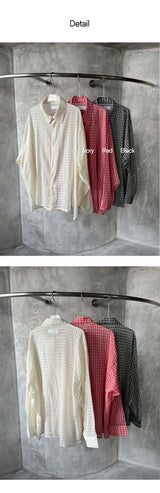 [S/S] Beach check overfit shirts (3color)