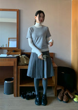  COZY PLEATS MIDI SKIRT