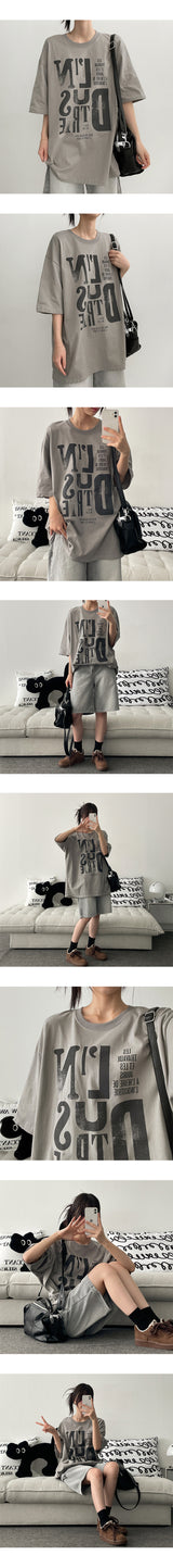 Dust over fit Short-sleeved T-shirt