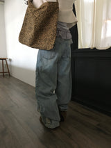 シフ ダメージウォッシュデニムパンツ (belt set)