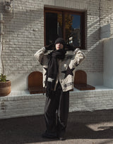 Lilyge コーデュロイ リベット パラシュート パンツ