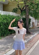 #ウェーブポイントショートスリーブTシャツ＋スリーブレスセット(3color)