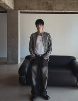 Todd リブニットジップアップ