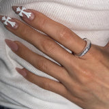 [925silver] Matt glitter ring