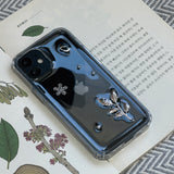 [MADE]フラワー&リーフレジンiPhoneケース