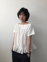 Floral ribbon sleeveless top (2color)
