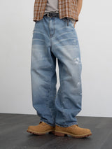 Hand painting damage jean