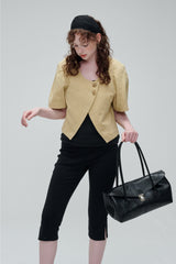MADE_Arc Flap Long Handle Bag /  BLACK