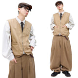 Vintage Oxford Zip-Up Vest