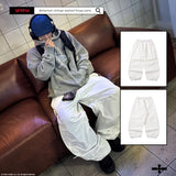 Bohemian vintage washed fringe pants _ White 