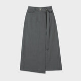 (SK-5015)EIIA UNBALANCED WRAP SKIRT