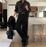 エバーランガーラウンドタックサイドバンディングセミワイドスラックス