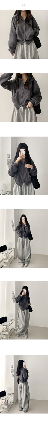 Pope Incision Pocket High Neck Hooded Zip-Up