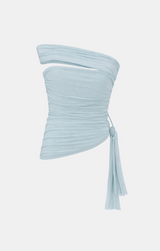 Seia Slim Sheer Shirring Top