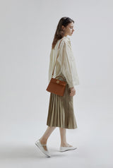 LAZEL MINI ショルダーレザーバッグ / Tan Brown