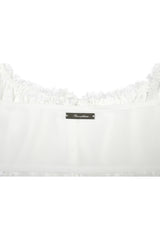 PURITY LACE TOP white