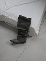 1218 Slouch Stiletto Long Boots (4cm)