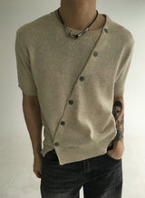 diagonal slick cardigan(4colors)