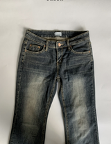 bandage y2k low-waist bootcut pants
