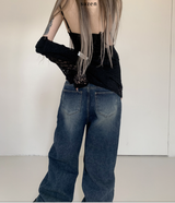 Windbreaker y2k denim wide pants