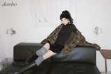 camouflage thick hood zip-up