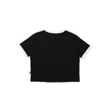 (WOMAN) ESSENTIAL RINGER T-SHIRT【BLACK】