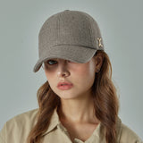VA Curved Stud Link Wool-Blend Ball Cap  / Brown