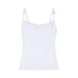 [MADE] Heart-Drop Lace & Cubic Heart Camisole