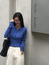 [BELLIDE MADE] ferry rib round knit cardigan