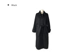 Naren High Neck Quilted Wool Belt Long Coat