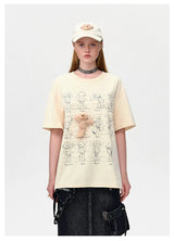 13DE MARZO ベアムーブメントスケッチTシャツ