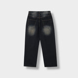 LMN Seton Brush Semi-Wide Denim Pants (oil blue)
