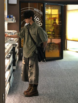 Melan Destroid Bermuda Denim Pants 2C