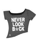 NLB ストライプワンショルダー半袖Tシャツ