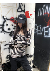 Stripe slimline long-sleeve t-shirt