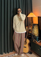 Pigment Henley Neck Long Sleeve 3COLOR