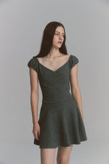 Rose Flare Dress Charcoal