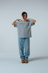 ストリートリーグ グラデーションアートワーク ロゴ オーバークロップフィット Tシャツ (メランジ)