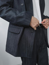 ASCLO Flare Denim Double Blazer